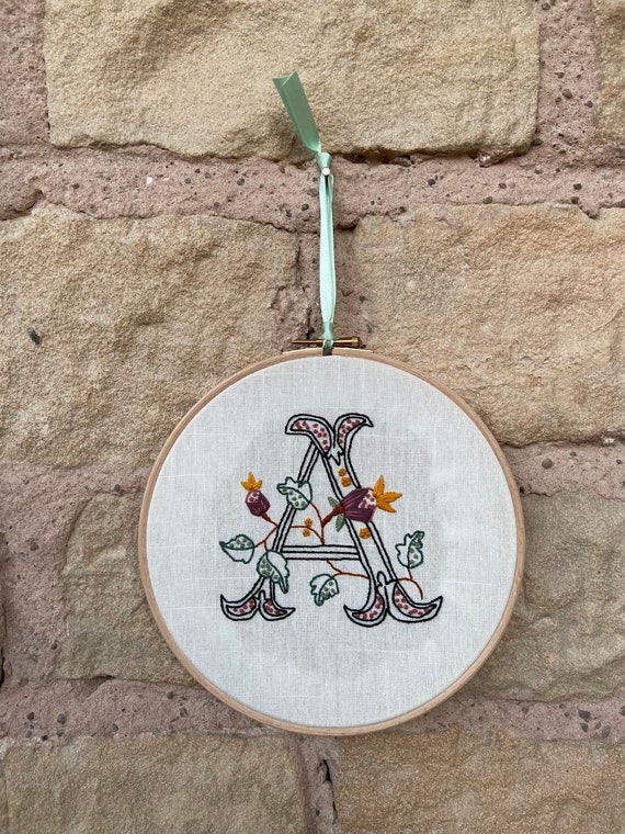 Personalised Initial Embroidery Hoop