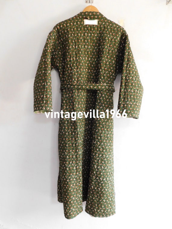 Cotton quilted bathrobe, women wear kimono jacket… - image 3