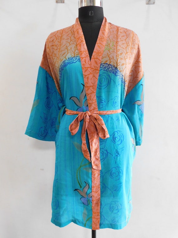 Handmade, Fair-trade, Indian Silk Dressing Gown - Etsy