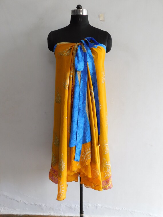 2 layer magic wrap skirt, summer wear dress, bohe… - image 3