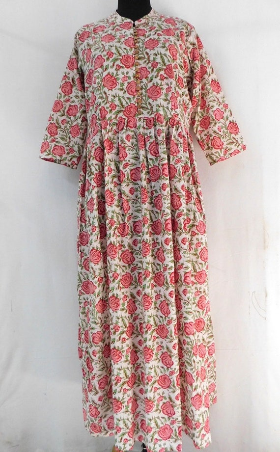 floral print long kurtis