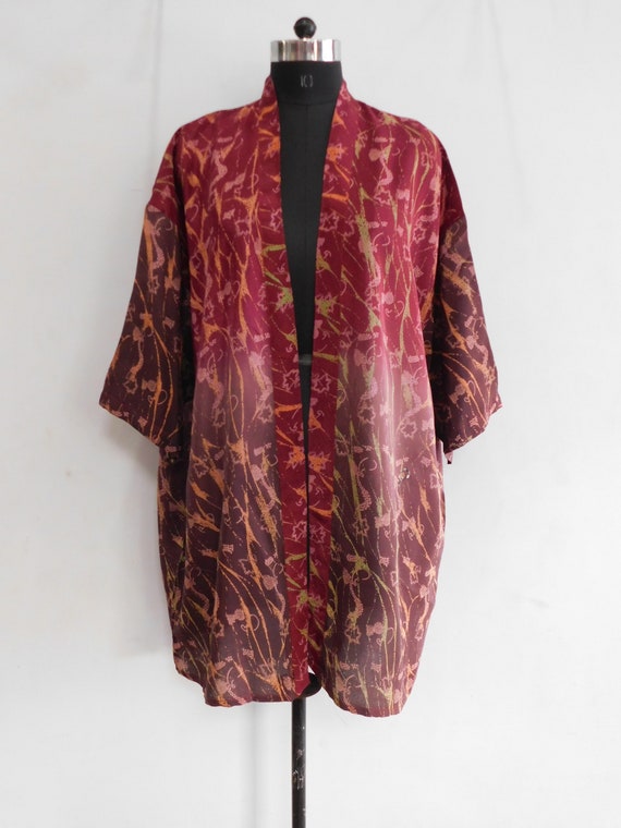 Vintage silk kimono, silk bridesmaid nightwear ni… - image 3