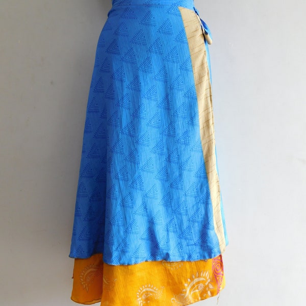 Silk Wrap Skirt Etsy
