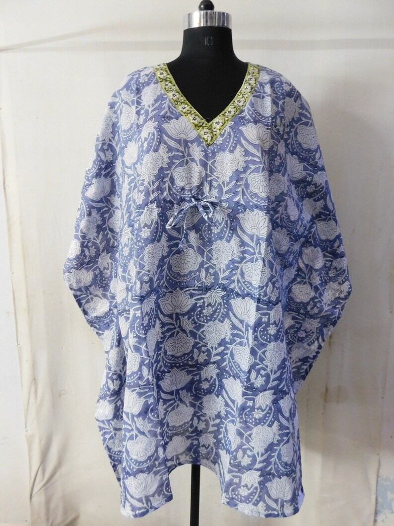 summer wear short tunic bohemian hippie dress cotton long dress boho hippie beach wear bikini cover up floral print kaftans short kaftan