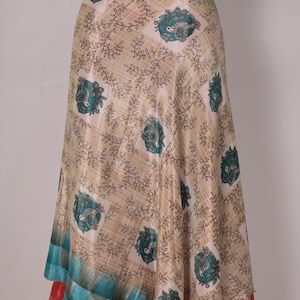 Designer silk skirt, vintage silk saree long skirt, indian handmade boho hippie vintage silk long skirts, skirt, casual summer silk dress