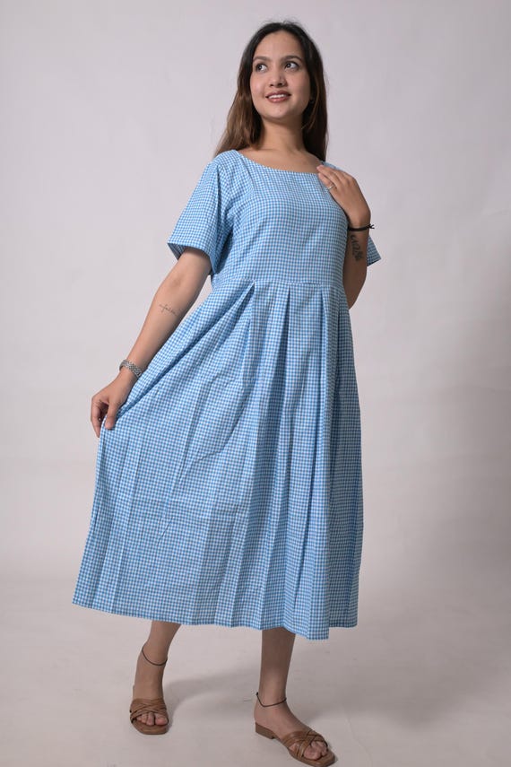 midi pure cotton tunic dress Time and Tru Women's 100% Cotton Midi T-Shirt Dress