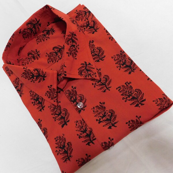 Block Printed Shirt Etsy