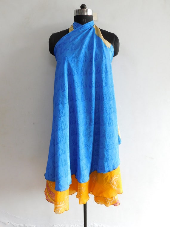 2 layer magic wrap skirt, summer wear dress, bohe… - image 4
