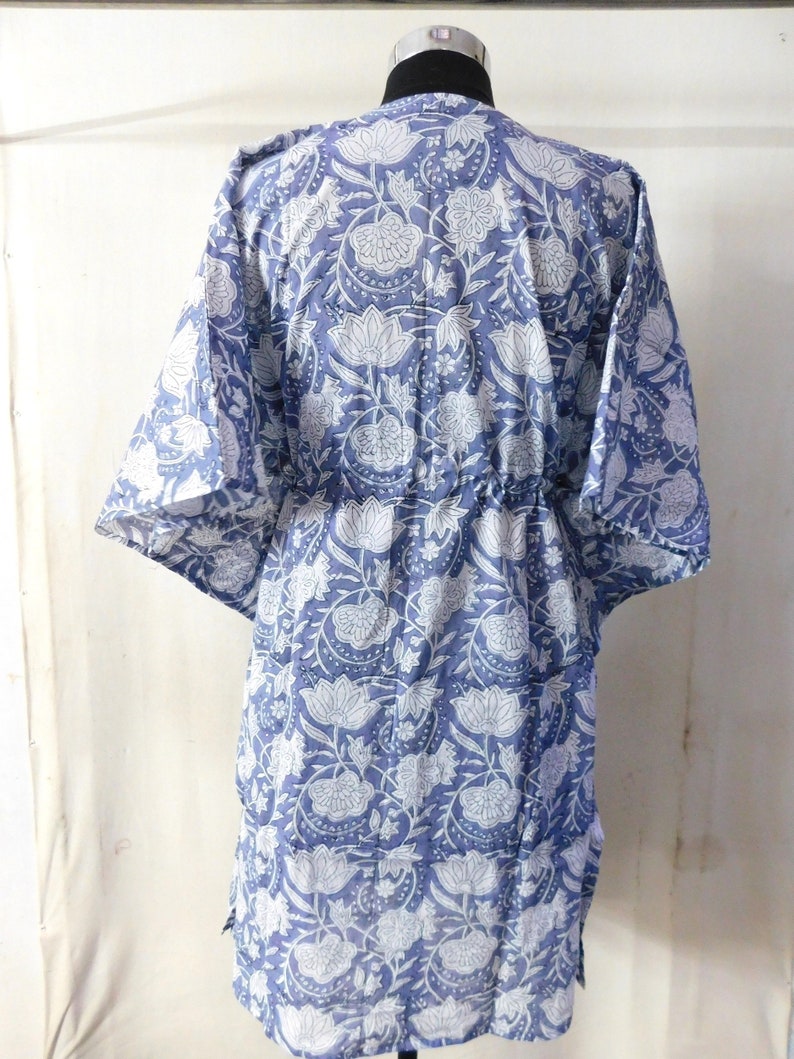 summer wear short tunic bohemian hippie dress cotton long dress boho hippie beach wear bikini cover up floral print kaftans short kaftan