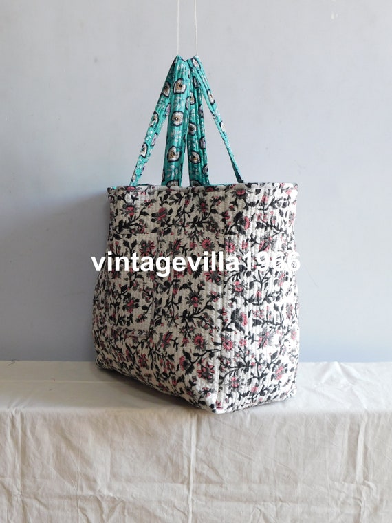 Floral printed bags, indian handmade bags, hand b… - image 5