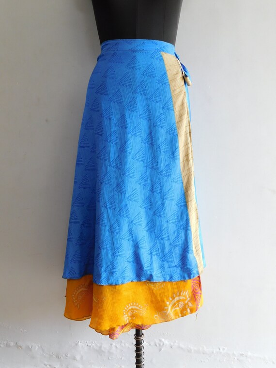 2 layer magic wrap skirt, summer wear dress, bohe… - image 1