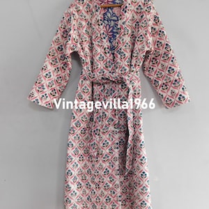 fruit print kimono indian hand block print quilted bathrobe winter warm jacket long jackets women wear blazer bridesmaid dressing gown