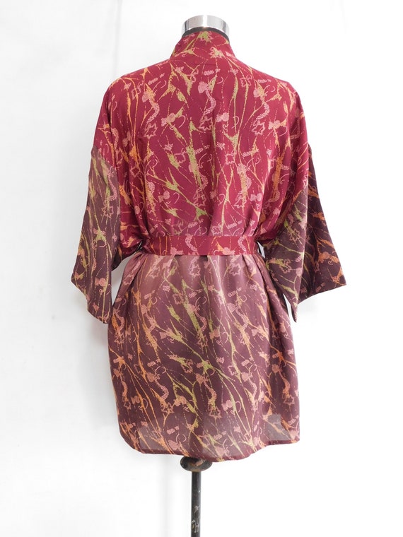 Vintage silk kimono, silk bridesmaid nightwear ni… - image 5