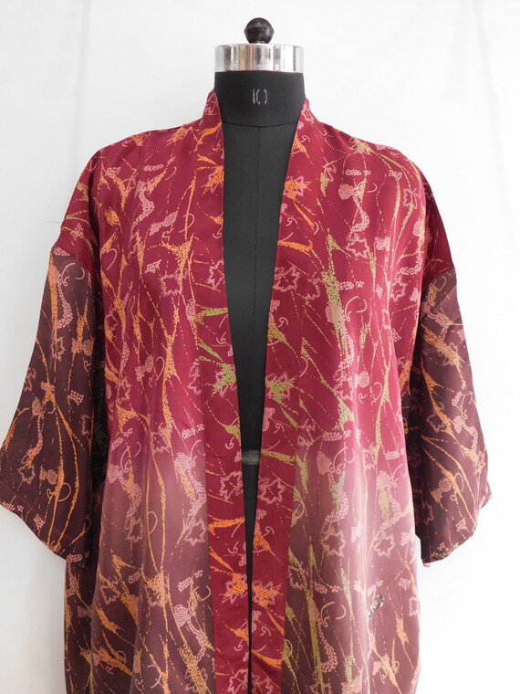 Vintage silk kimono, silk bridesmaid nightwear ni… - image 4