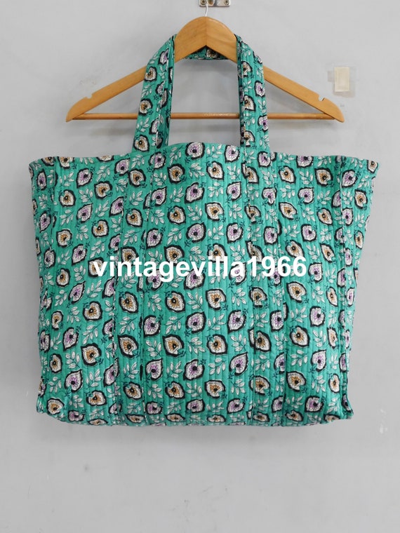 Floral printed bags, indian handmade bags, hand b… - image 3
