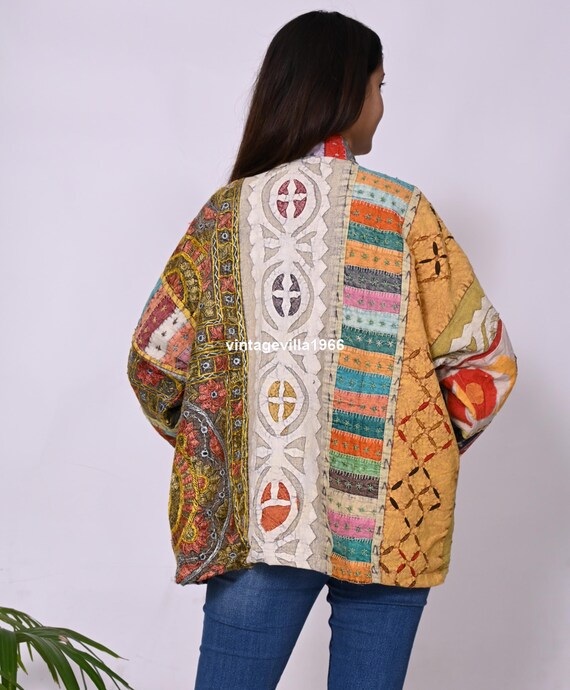 Cutwork Designer Jacket, Short Patchwork Jackets, Vintage