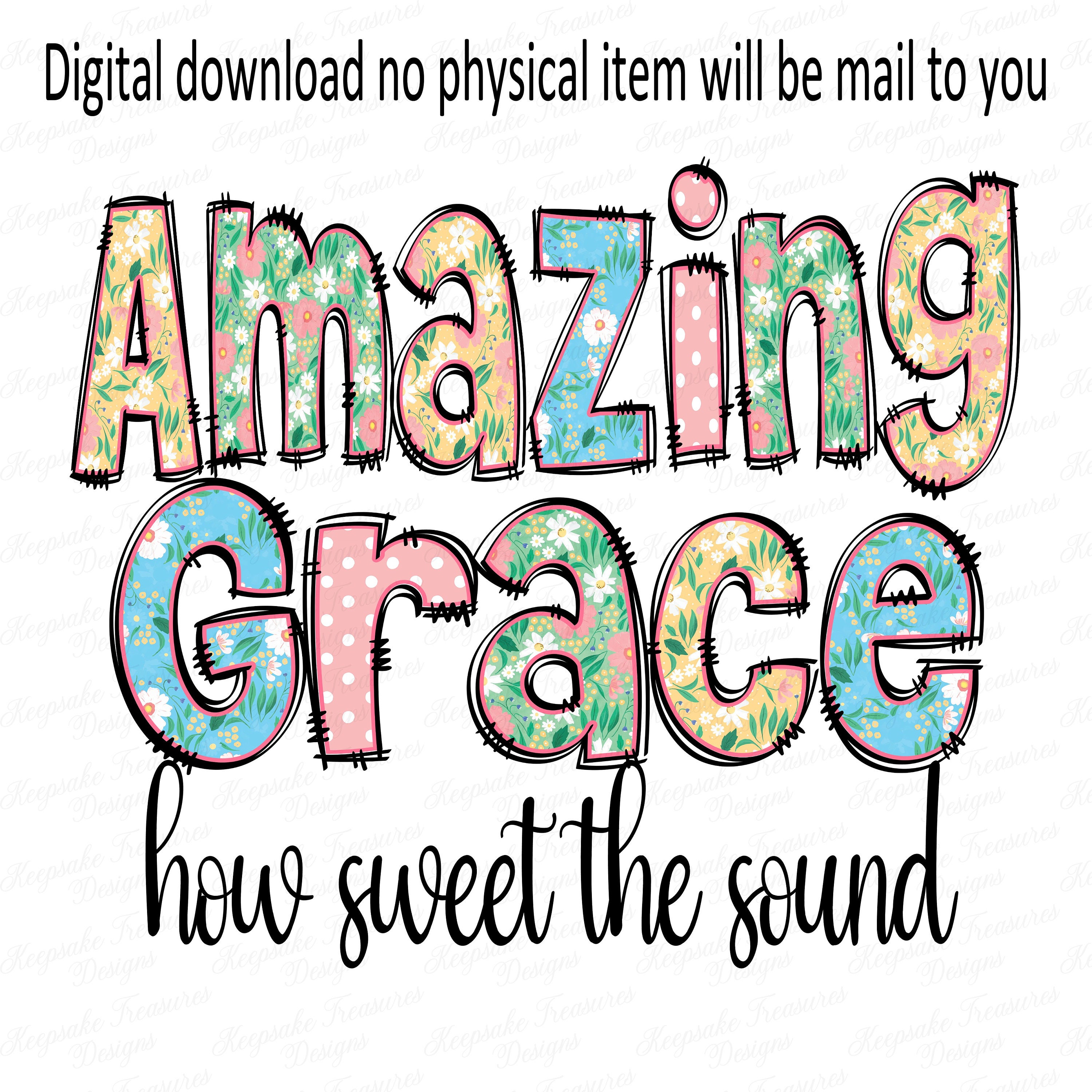 Grace T-shirt Design, Doodle Lettering PNG (digital Download) - Etsy