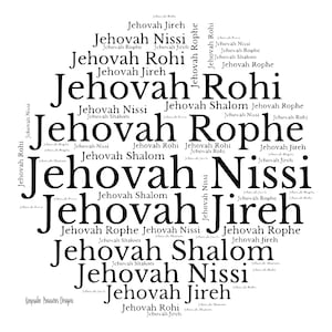 Design du t-shirt Names Of God : Jéhovah Rophe, inspirant (téléchargement numérique)