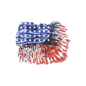 Patriotic Tie Dye Backgrounds: USA Flag Design Elements (Digital Download) image 2