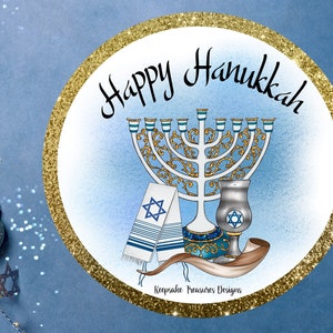 Joyeux Hanoucca, Menorah, modèle d'accroche-porte, sublimation, téléchargement numérique, PNG, décoration de porte, Fête des lumières, fête juive