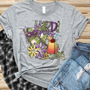 Mardi Gras T-Shirt Sublimation PNG, Mardi Gras Carnival Shirt, Sublimation Design, Téléchargement numérique, Carte de l’État de Louisiane, PNG imprimable