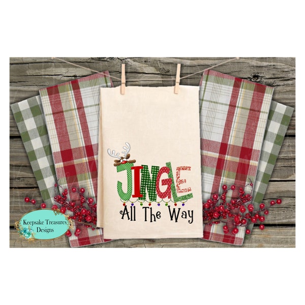Christmas, Funny Reindeer, Jingle All The Way, Sublimation Design, Digital Download, Tea Towels, Mugs, Tees, Ready to Print, JPEG, PDF, PNG