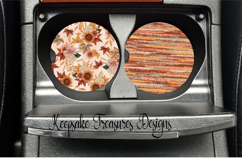 Download Fall Car Coaster Template Set of 12 Sublimation Design | Etsy