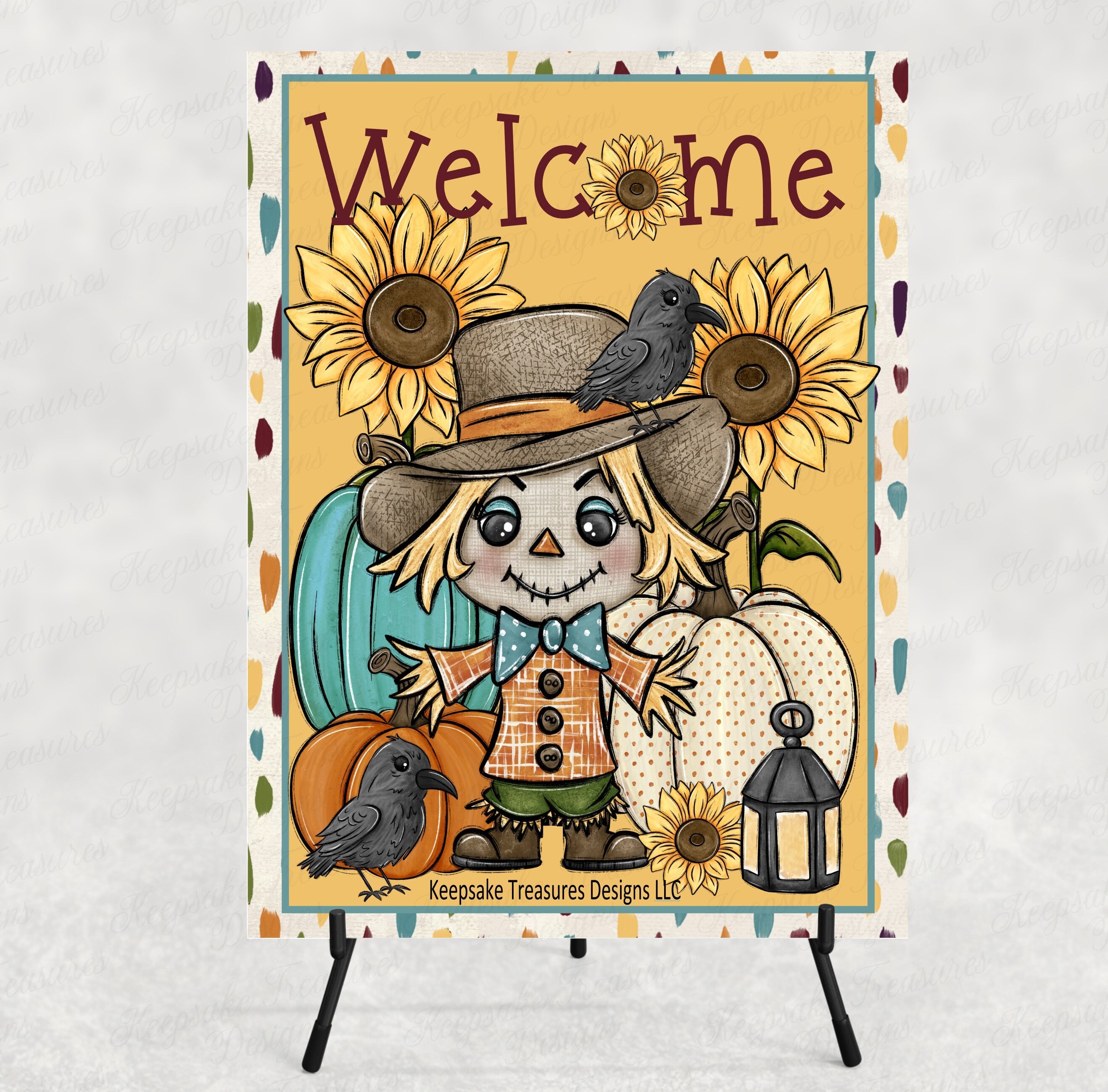 3D-Vogelscheuche Gartenflagge Herbst – Doppelseitig, 30x45 Cm, Wetterfest, Für Hof & Garten