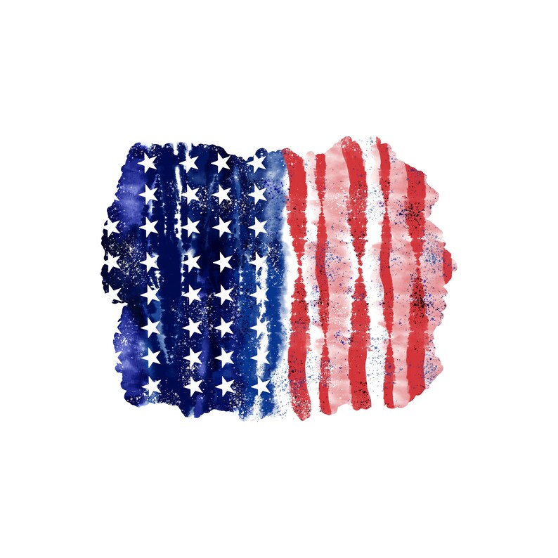 Patriotic Tie Dye Backgrounds: USA Flag Design Elements (Digital Download) image 6