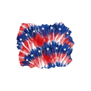 Patriotic Tie Dye Backgrounds: USA Flag Design Elements (Digital Download) image 5