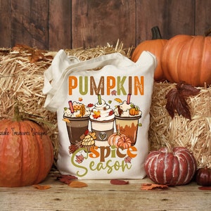 Pumpkin Spice Latte PNG: Fall Clipart Design (Digital Download)