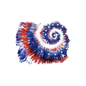 Patriotic Tie Dye Backgrounds: USA Flag Design Elements (Digital Download) image 3