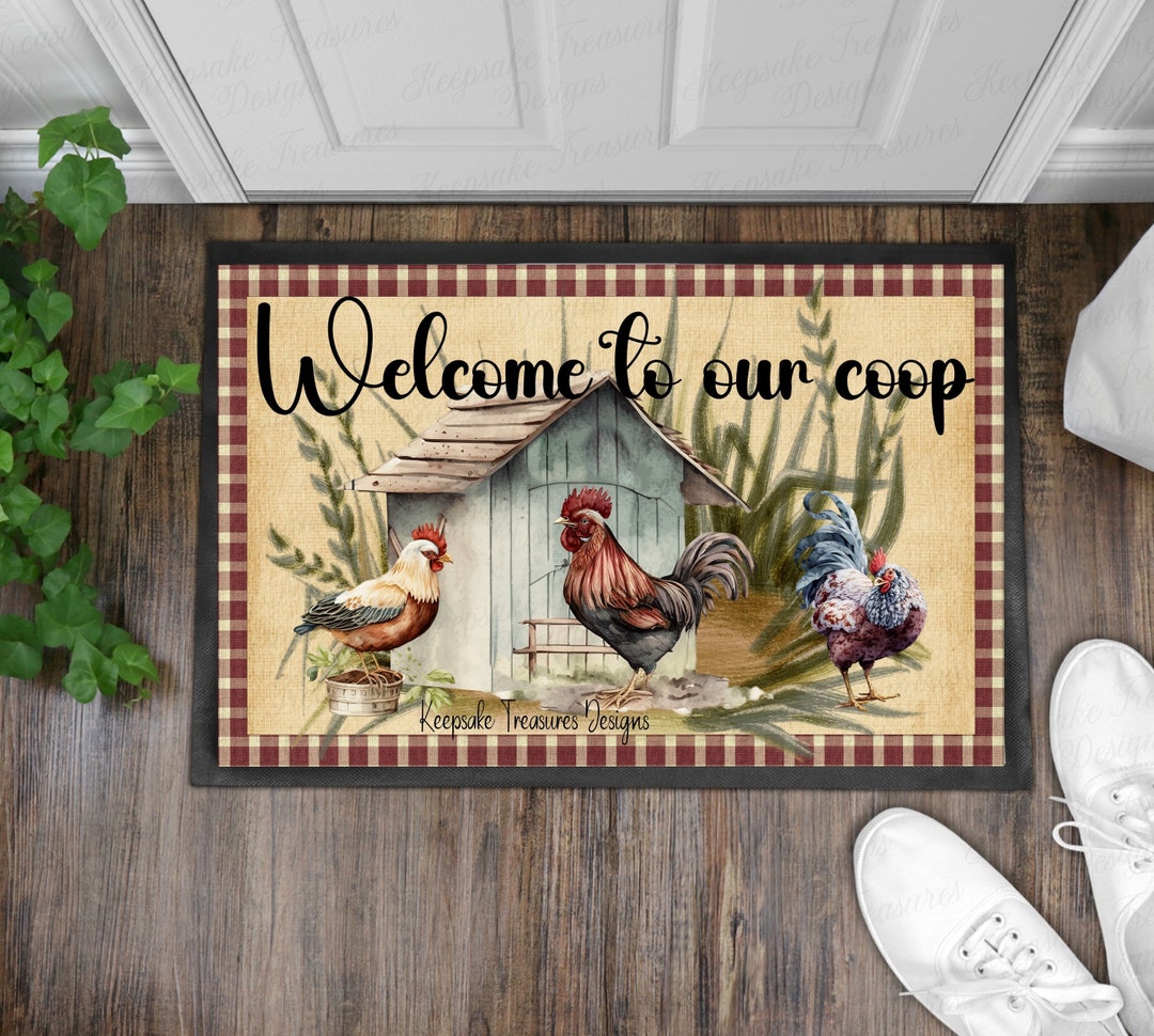 to Our Coop, Doormat Template, Farmhouse Décor, PNG Sublimation