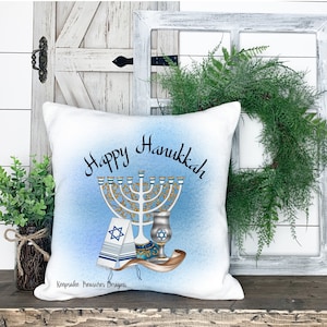Happy Hanukkah, Menorah, Sublimation Design, Téléchargement numérique, PNG, Fête des lumières, Clip Art, fête juive