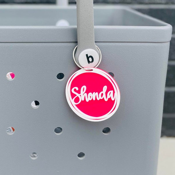 Acrylic Name Tag for Bogg Bag Etsy