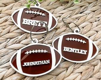 Personalized Football Bag Tag | Monogram Beach Tote Tag | Acrylic Monogram | Acrylic Name Cut Out | Bogg Bag Tag | Sports Tag