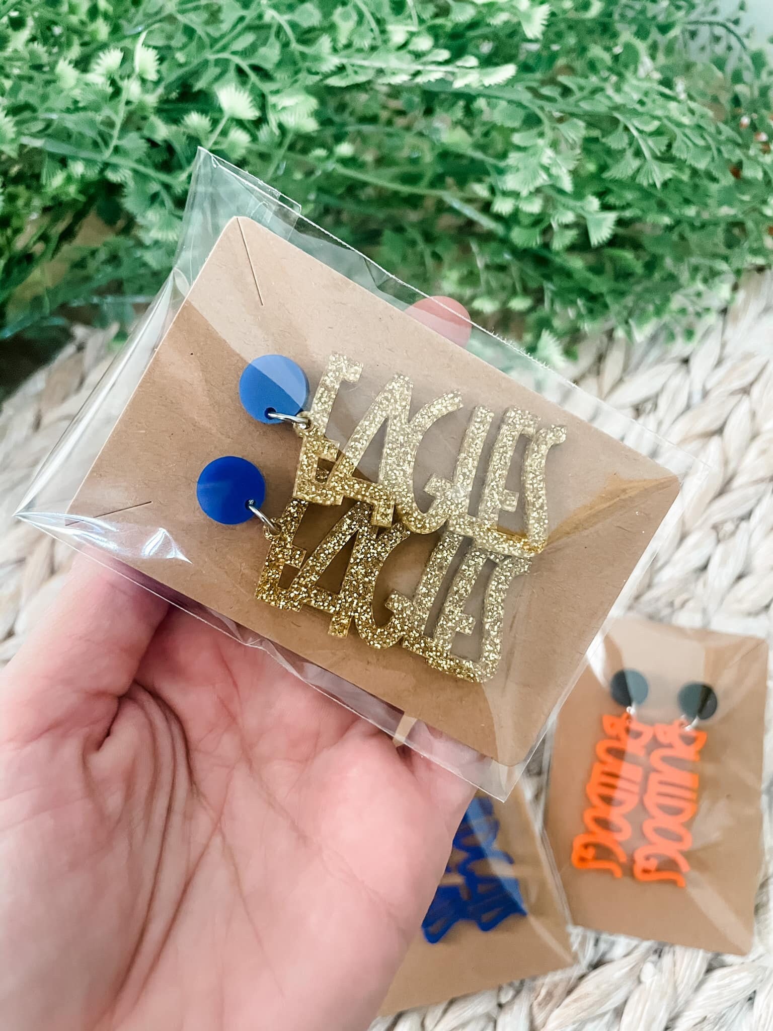 Acrylic School Spirit Earrings | Laser Cut Acrylic Earrings | Sports Name Earring | Personalized Name Earring | School Spirit Earrings