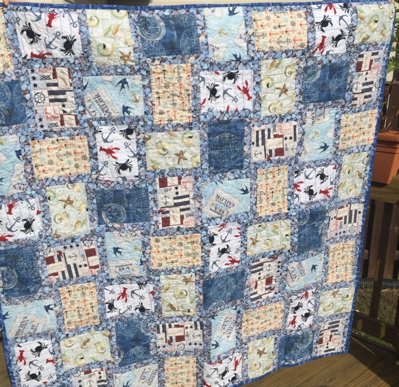 Nautical and Sea Themed Lap Quilt