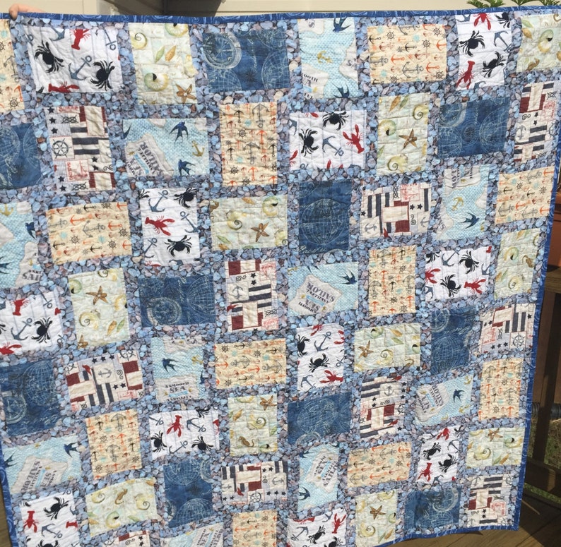 Nautical and Sea Themed Lap Quilt