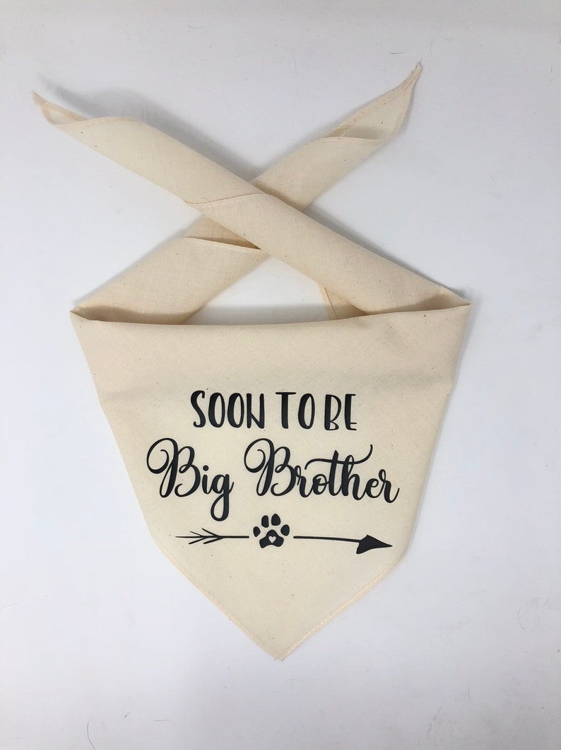 Dog Pregnancy Announcement Bandana Big Brother Bandana Soon Etsy