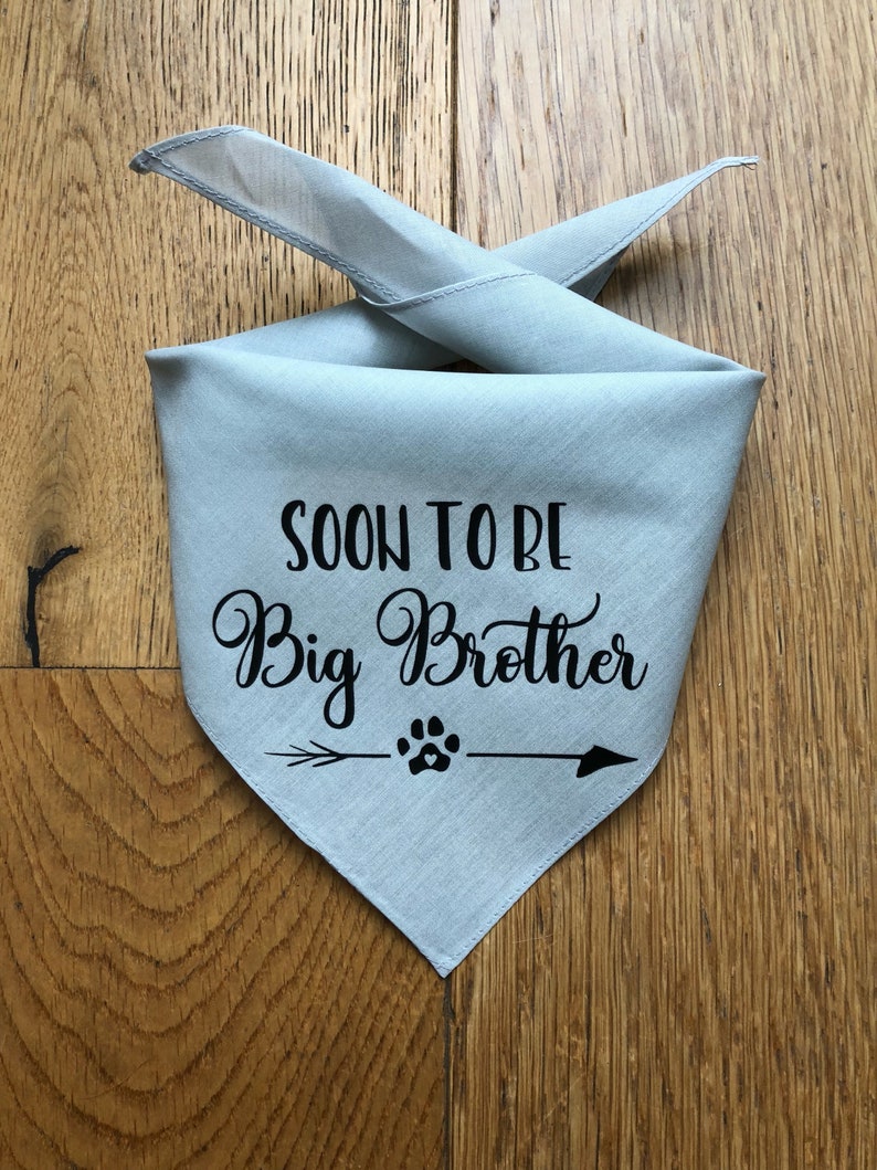 Dog Pregnancy Announcement Bandana Big Brother Bandana Soon Etsy