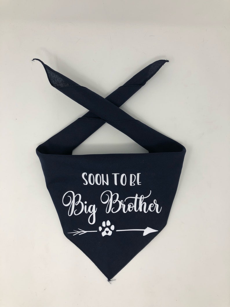 Dog Pregnancy Announcement Bandana Big Brother Bandana Soon Etsy