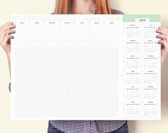 Large desk calendar | Etsy