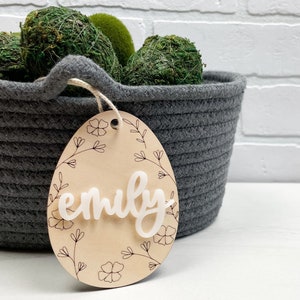 Personalized Easter Tag, Easter Basket Tag, Floral Tag, Easter Tag, Personalized Basket Tag, Personalized Easter Basket Tag, Easter Basket