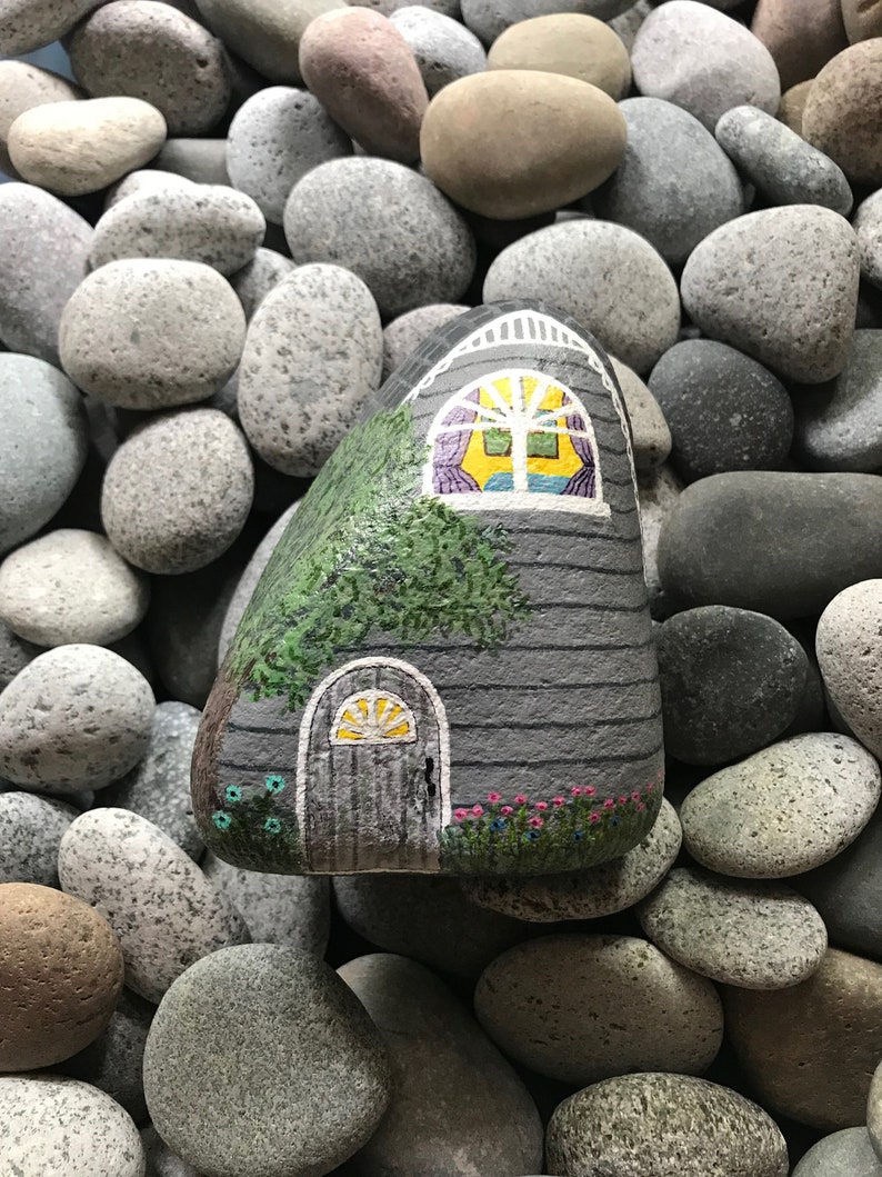 hand painted house, painted rock house, stone art, rock art, home decoration, figurine, ornament, wedding present, birthday gift, keepsake hand painted house, painted rock house, stone art, rock art, home decoration, figurine, ornament, wedding present, birthday gift, keepsake