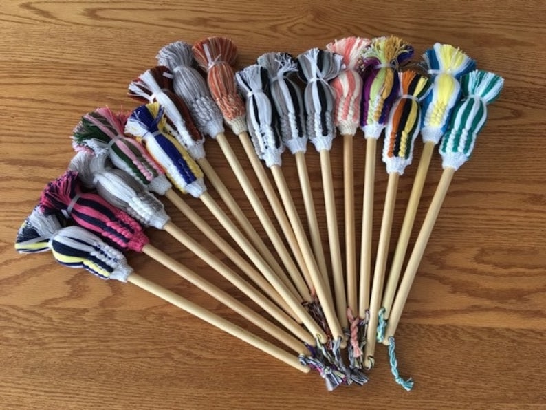 Lavette à vaisselle sur bâton, torchon à vaisselle, cadeau d'hôtesse, dishcloth on stick Québec