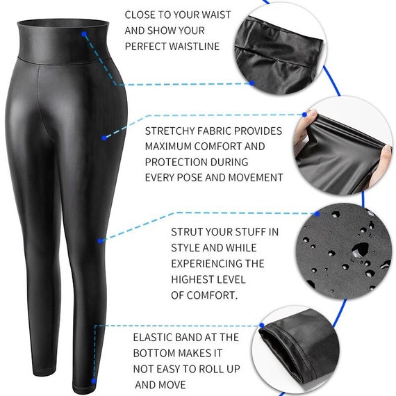 Leather and hotsell fabric leggings