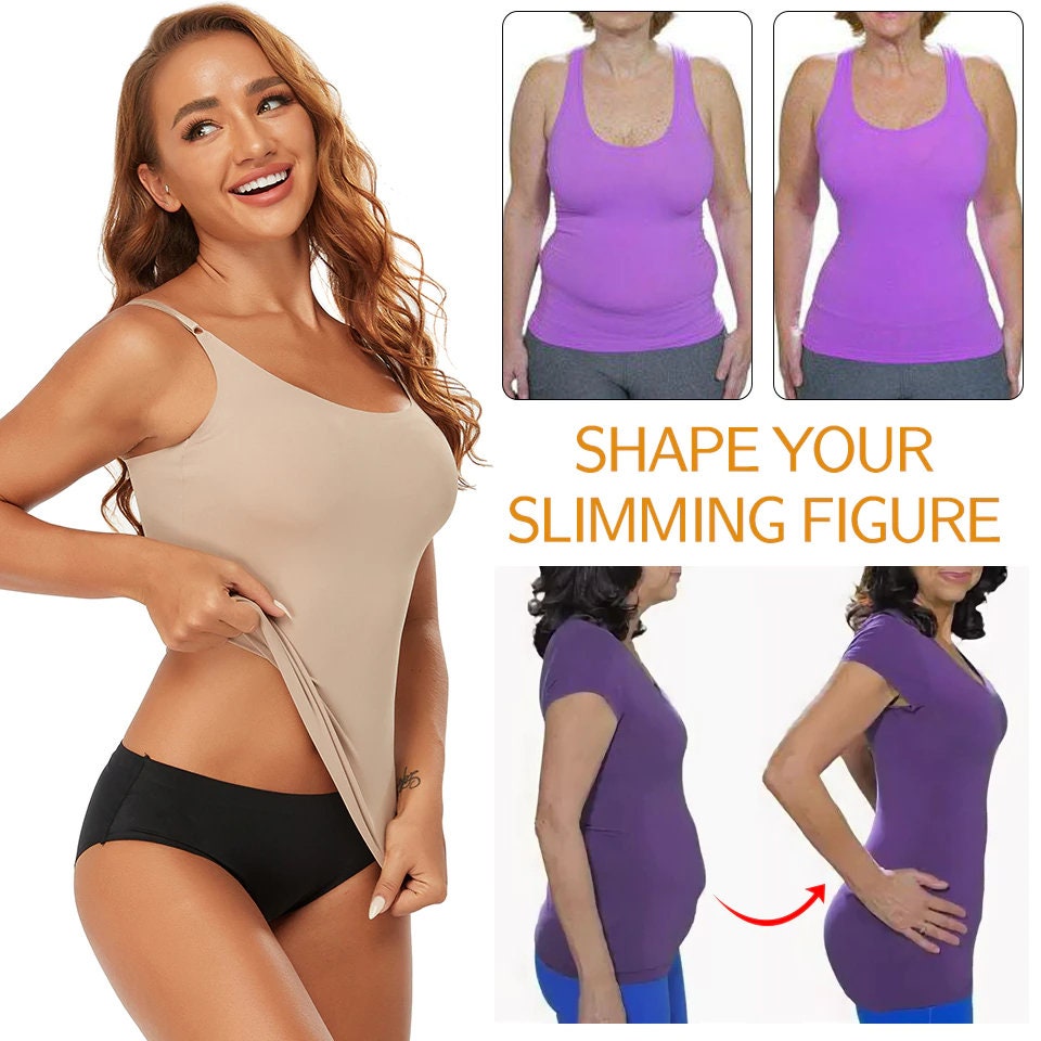 Women Shapewear Tops Waist Trainer Tummy Control Body Shaper Shaping Tank  Top Slimming Underwear Seamless Compression Camisoles -  Canada