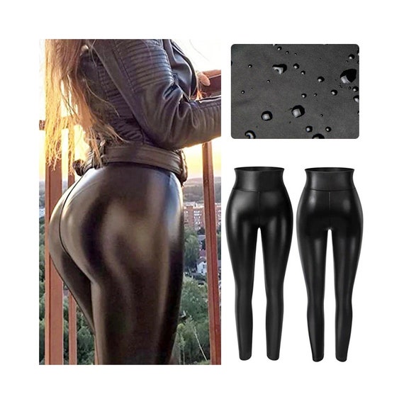 Women Faux Leather Leggings Waterproof Sexy PU Leather Legging Stretchy  Push up Black Legins Women Fitness Elastic Skinny Pants -  Norway