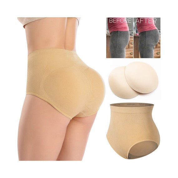 Women Padded Seamless Butt Hip Enhancer Shaper Buttocks Butt Pads Buttocks  Panties With Push Up Lifter Lingerie Shapewea size S Color Beige